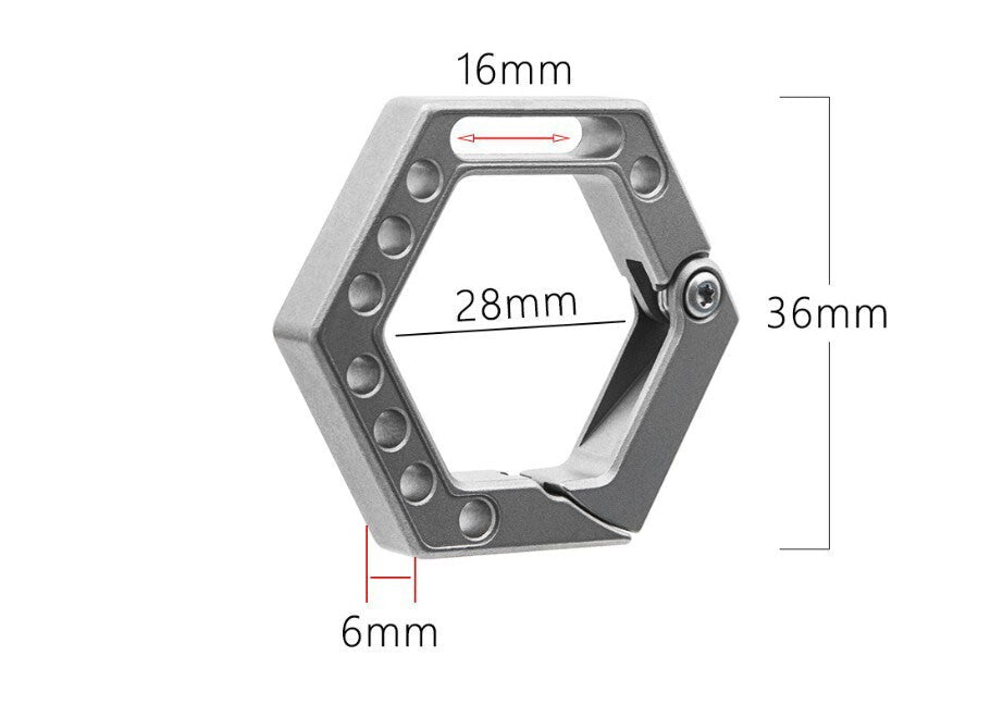 Titanium Alloy Key Chain Multi-Tools Carabiner Pendant EDC Outdoor Connectors 07FC0E-D4 - KOEEK