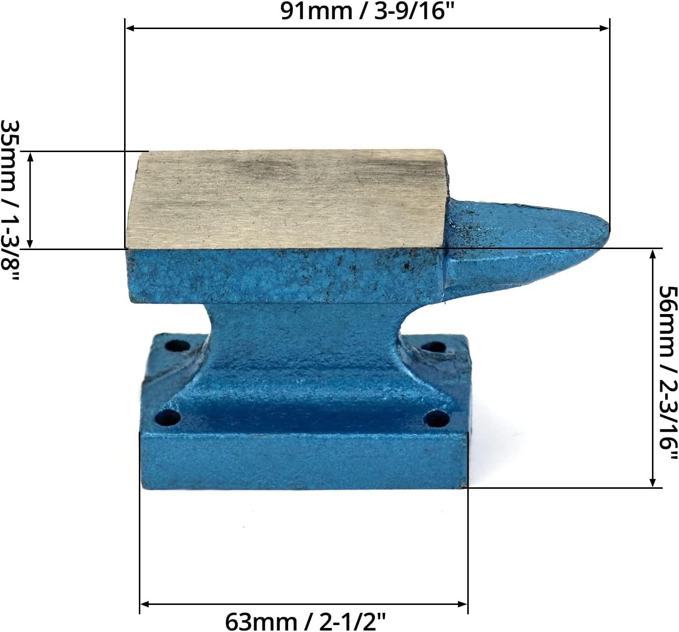new QWORK Horn Anvil Bench Block, 1 Pound Cast Iron Hobby for Jewelry... QWORK - KOEEK