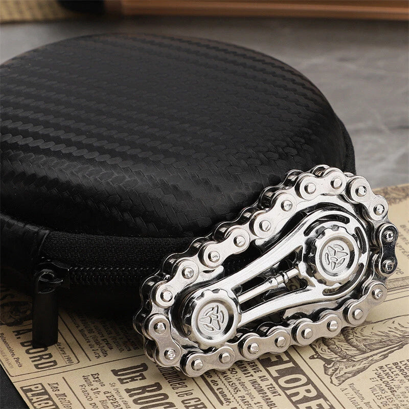Chain Gear Stainless Steel Fidget Spinner Metal Hand Spinner EDC Fidget Toy Gift 07FC0E-D4 - KOEEK