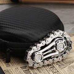 Chain Gear Stainless Steel Fidget Spinner Metal Hand Spinner EDC Fidget Toy Gift 07FC0E-D4 - KOEEK