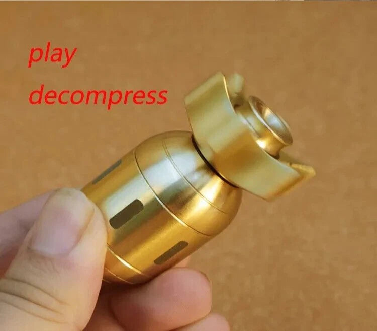Fidget Spinner Pure Brass Rocket Modeling Relax Stress Relief Gift EDC Metal Toy 07FC0E-D4 - KOEEK