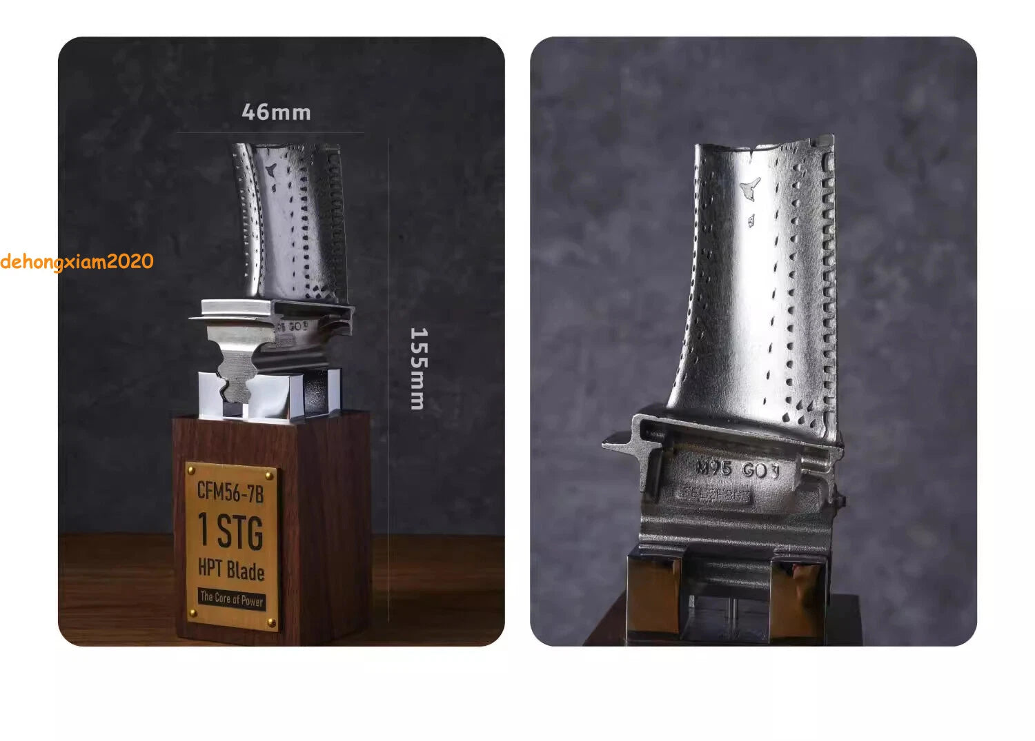 9.6'' F-16 fighting falcon F100 ENGINE STAGE 2 Fan Blade Office Gift Ornament 07FC0E-D4 - KOEEK