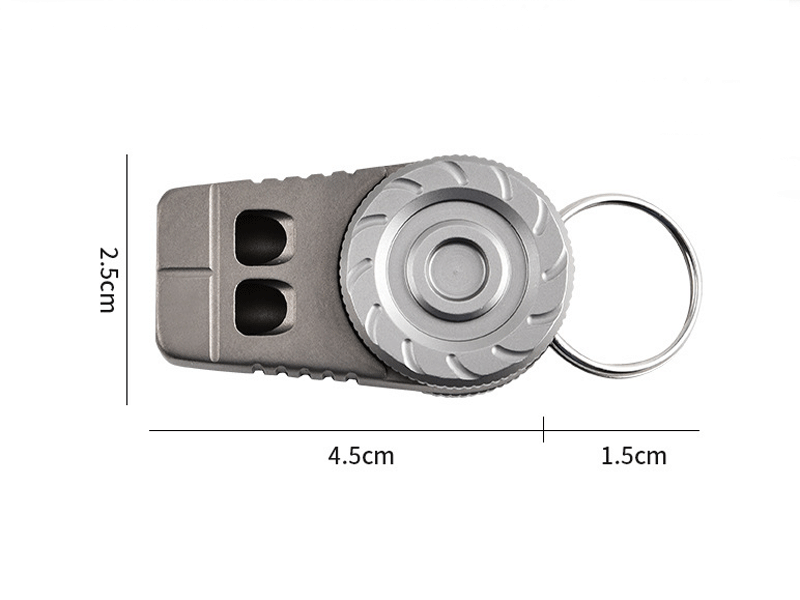 Titanium Keychain Whistle Pocket Toy Stress Relief Anti Anxiety Whistle EDC Tool 07FC0E-D4 - KOEEK