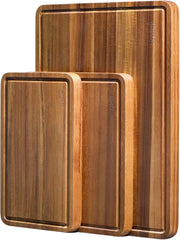Wood Cutting Boards Set of 3 for Kitchen, Thick Chopping Board, Large Wooden 07FC0E-D4 - KOEEK