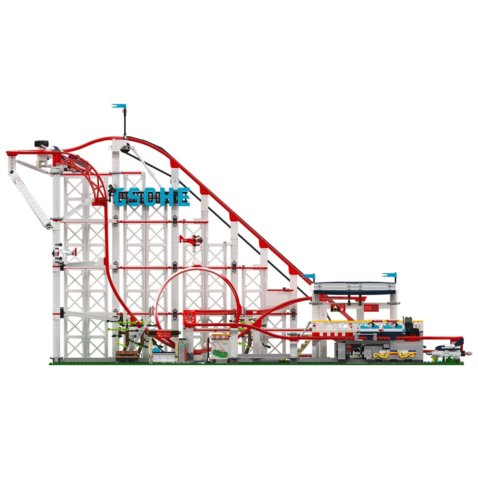 new Mould King 11014 Amusement Park Loop Roller Coaster Building Block Kid Toy MOC MOULD KING - KOEEK