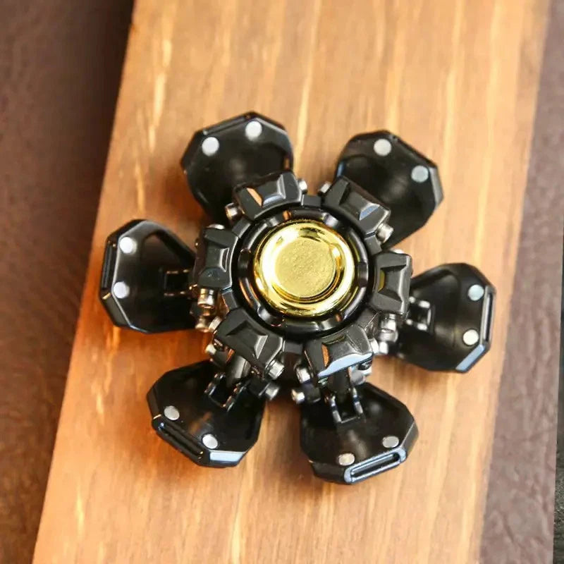 Open Armor Linkage Stainless Steel Fidget Spinner - EDC Stress Relief, ADHD Toy 07FC0E-D4 - KOEEK