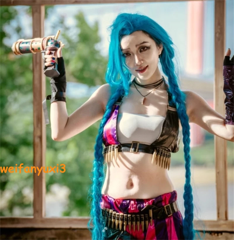 25cm Arcane：League of Legends Jinx Pistol Cosplay PVC Prop Jinx Accessory Gift 07FC0E-D4 - KOEEK
