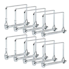 new 10 Pack Heavy Duty 1/4x4 Inch Trailer Coupler Pin Wire Lock PTO Silver 07FC0E-D4 - KOEEK