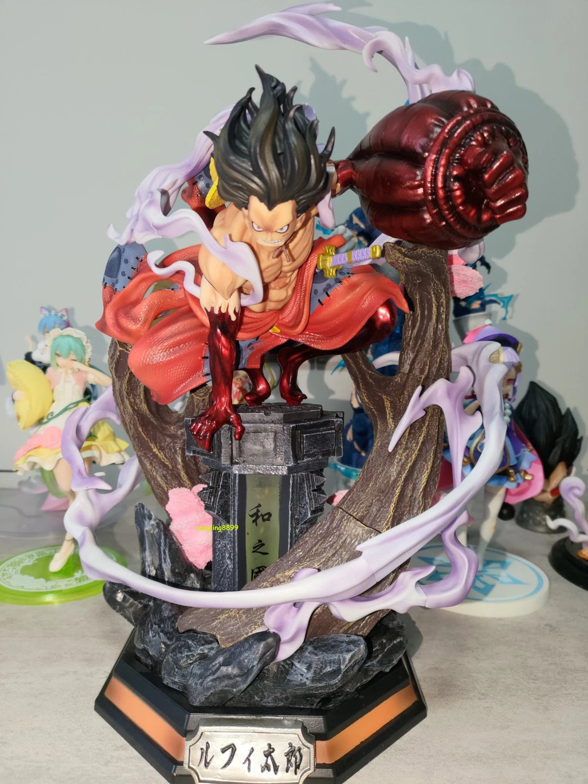 Japan Anime Luffy Figure w/ 2 Heads PVC Model Big Stutue Light UP Collect 38cm 07FC0E-D4 - KOEEK