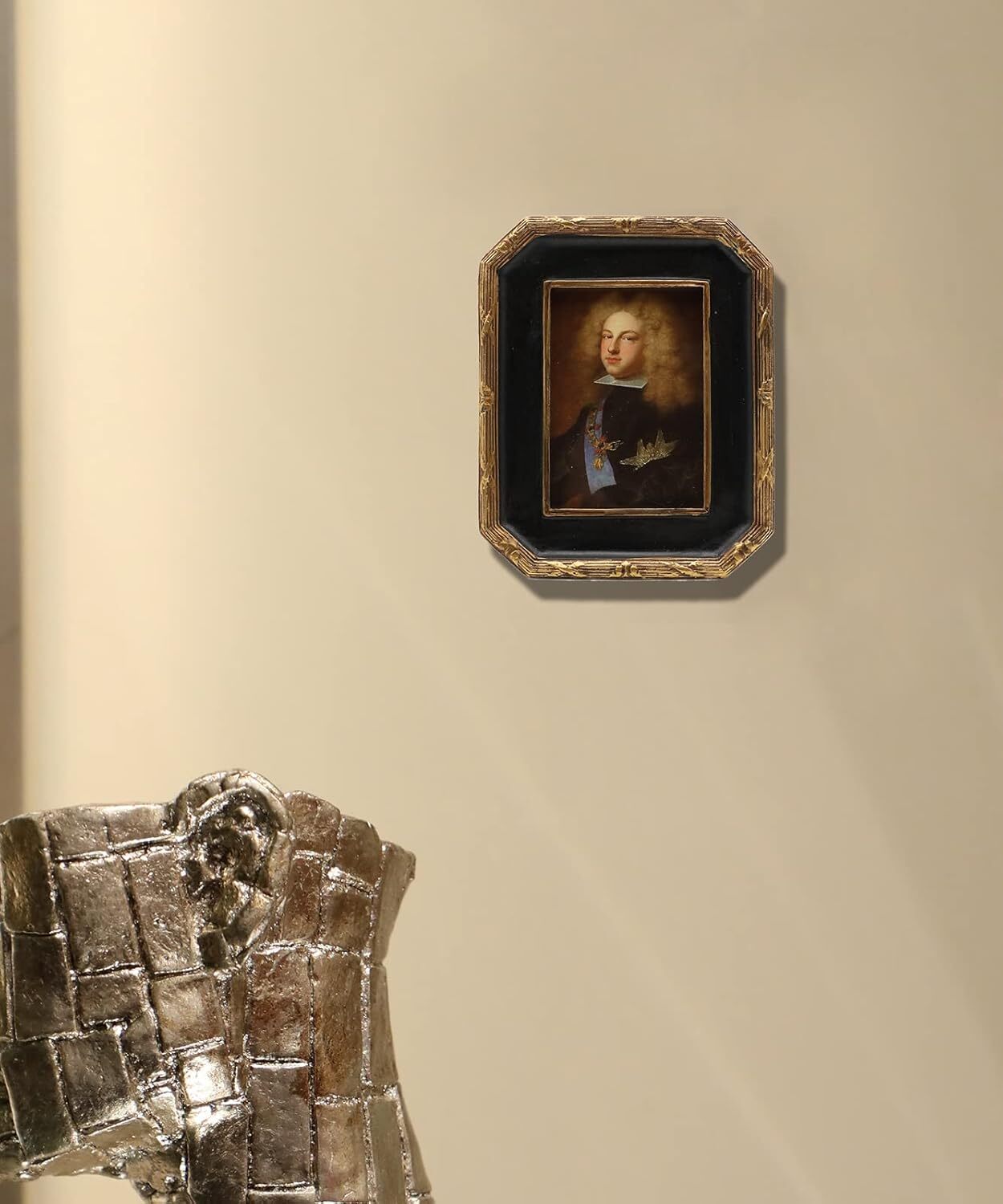 new 2.5x3.5 Small Vintage Picture Frame, Mini Antique 2.5x3.5, Black and Gold 07FC0E-D4 - KOEEK