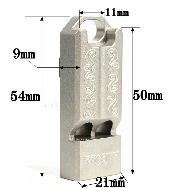 EDC TC4 Titanium Lightweight Keychain Safe Whistle Outdoor Survival Whistle Tool 07FC0E-D4 - KOEEK