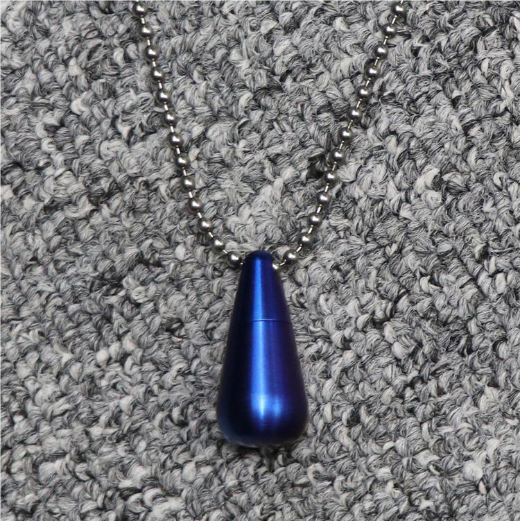 EDC Pure Titanium Waterproof Pill Box case Holder Container Necklace Pendant 07FC0E-D4 - KOEEK