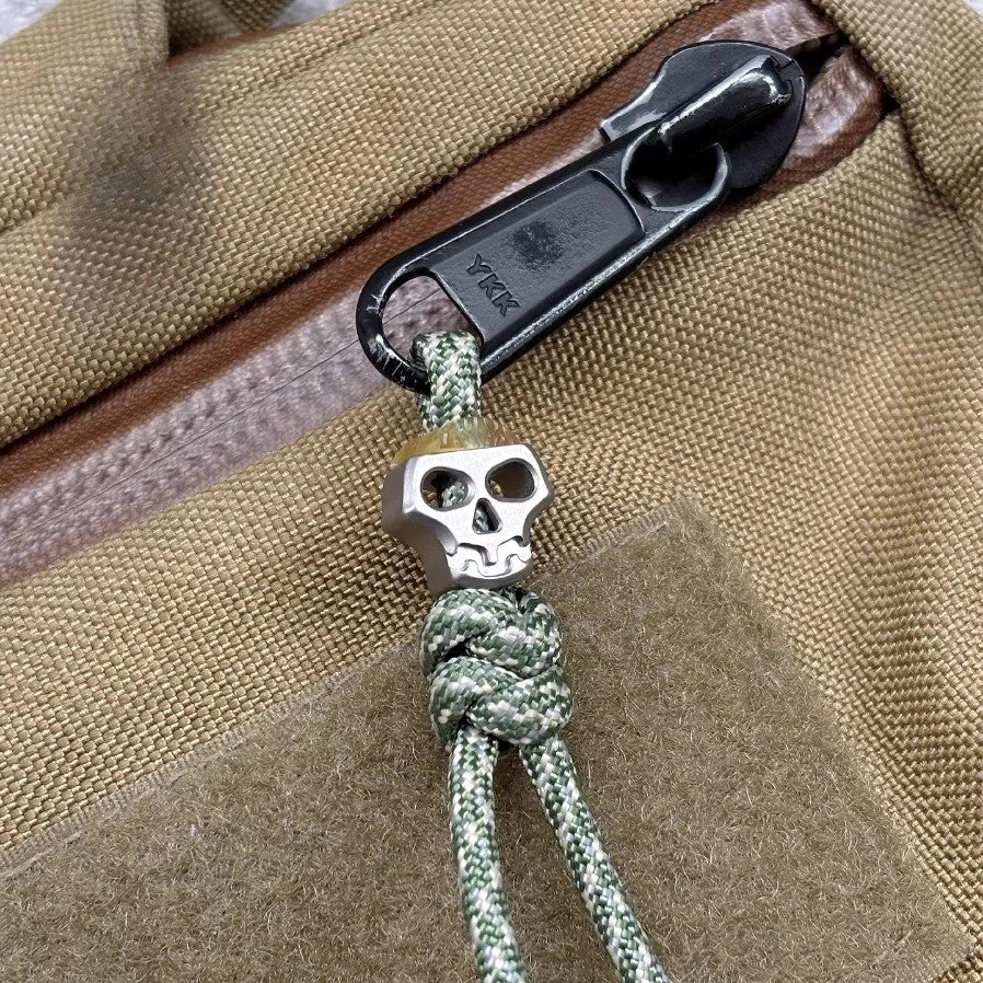 Steampunk Skull Titanium alloy EDC Tool Paracord Lanyard Keychain 07FC0E-D4 - KOEEK