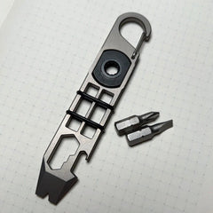 Titanium Alloy Carabiner Pocket Pry Bar Crowbar Multi EDC Tools Opener 07FC0E-D4 - KOEEK
