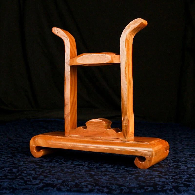Peach Wood Sword Knife Blade Dagger Cane Gun Holder Upright Stand Display Rack 07FC0E-D4 - KOEEK