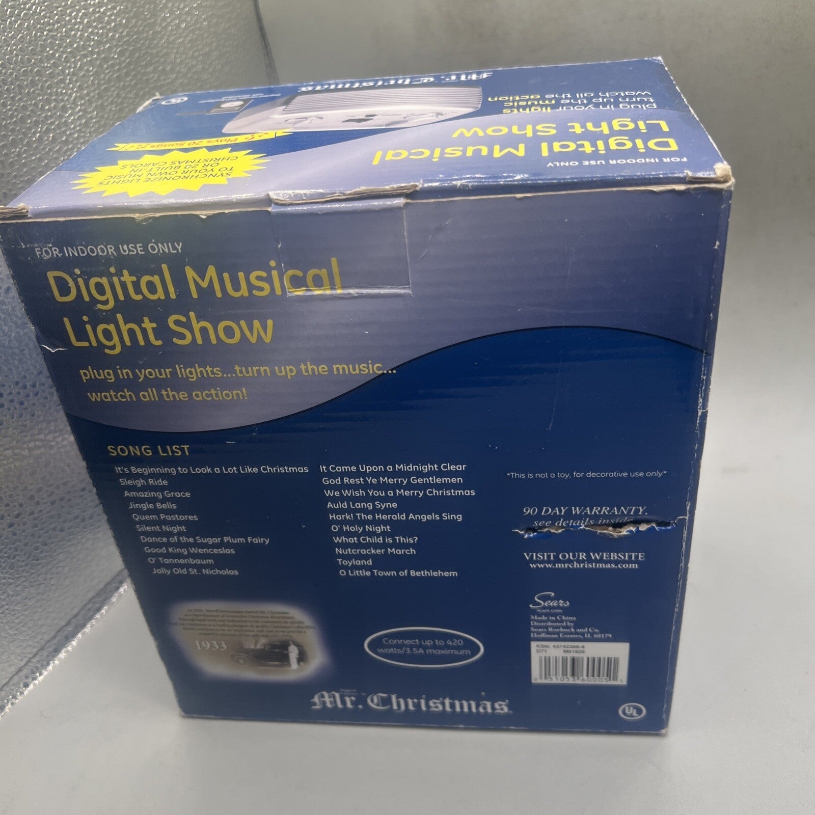 -Vintage Mr Christmas Digital Musical Light Show  In The Box 07FC0E-D4 - KOEEK