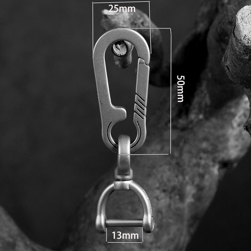 EDC Titanium Quick Horseshoe Buckle Detach Belt Waist hanging Keychain Key Ring 07FC0E-D4 - KOEEK