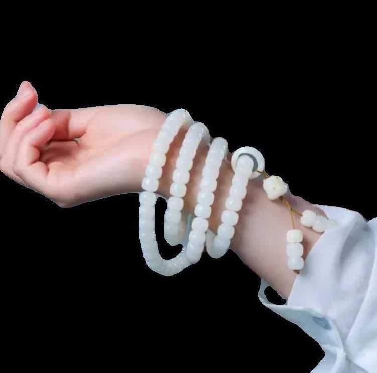 108 Gradual Change Lotus Bracelet Bodhi Bracelet Necklace Rosary 07FC0E-D4 - KOEEK