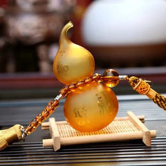 Gourd Shape Pendant Colored Glaze Crystal Hanging Figurine Crafts Car Accessorie 07FC0E-D4 - KOEEK