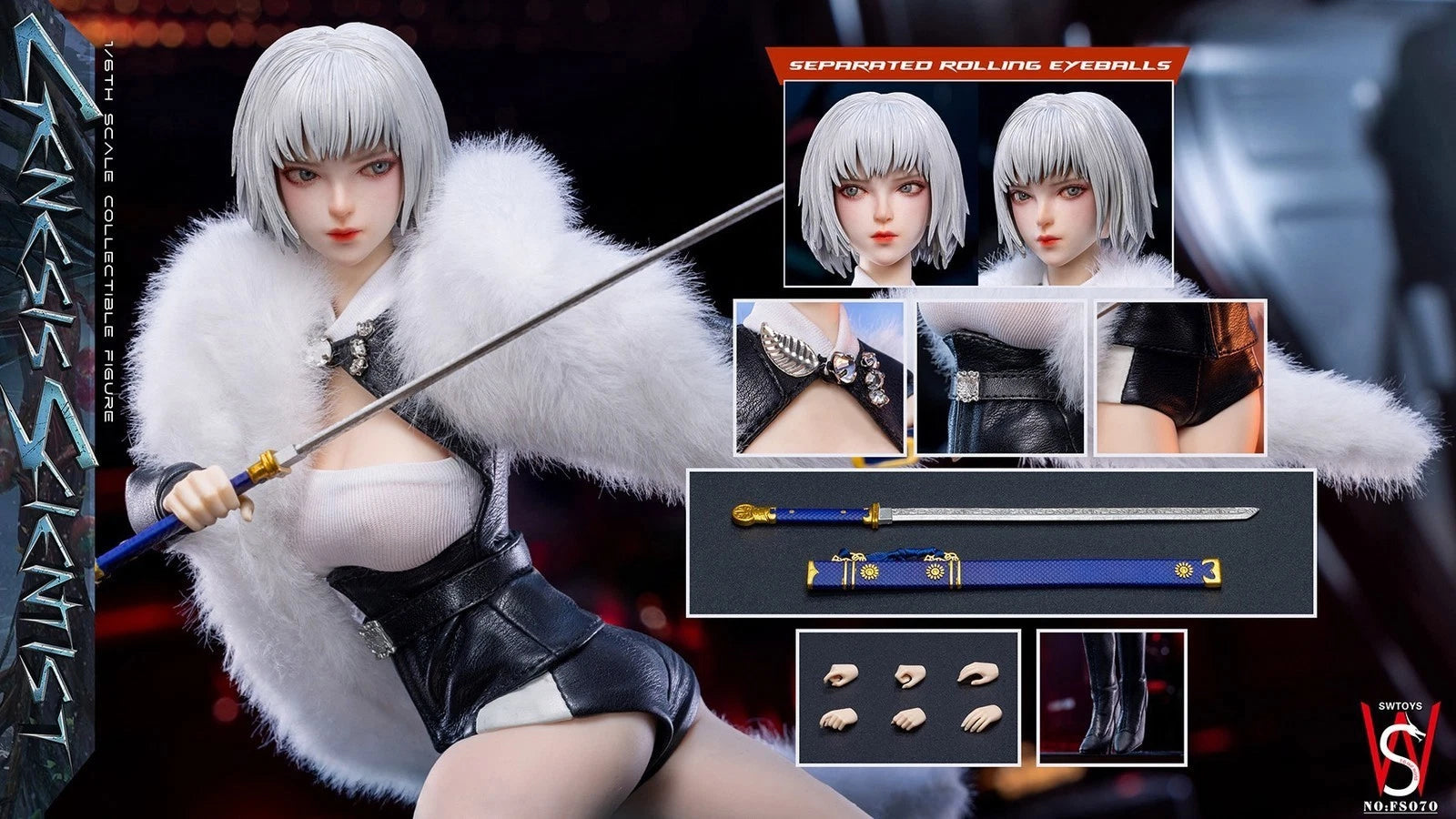 Anime SWtoys 1/6 NO:FS070 Female Genesis Scientist Action Figure Model Toys 07FC0E-D4 - KOEEK
