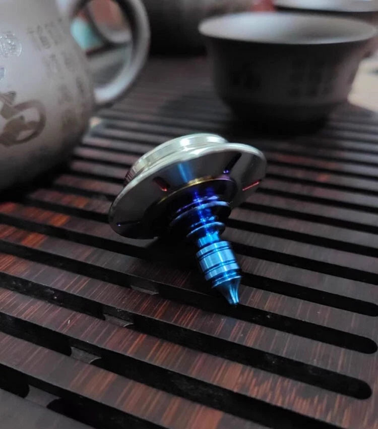 EDC Finger Spinning Top Titanium Stainless Steel Ceramic Bead Precision Toy Tool 07FC0E-D4 - KOEEK