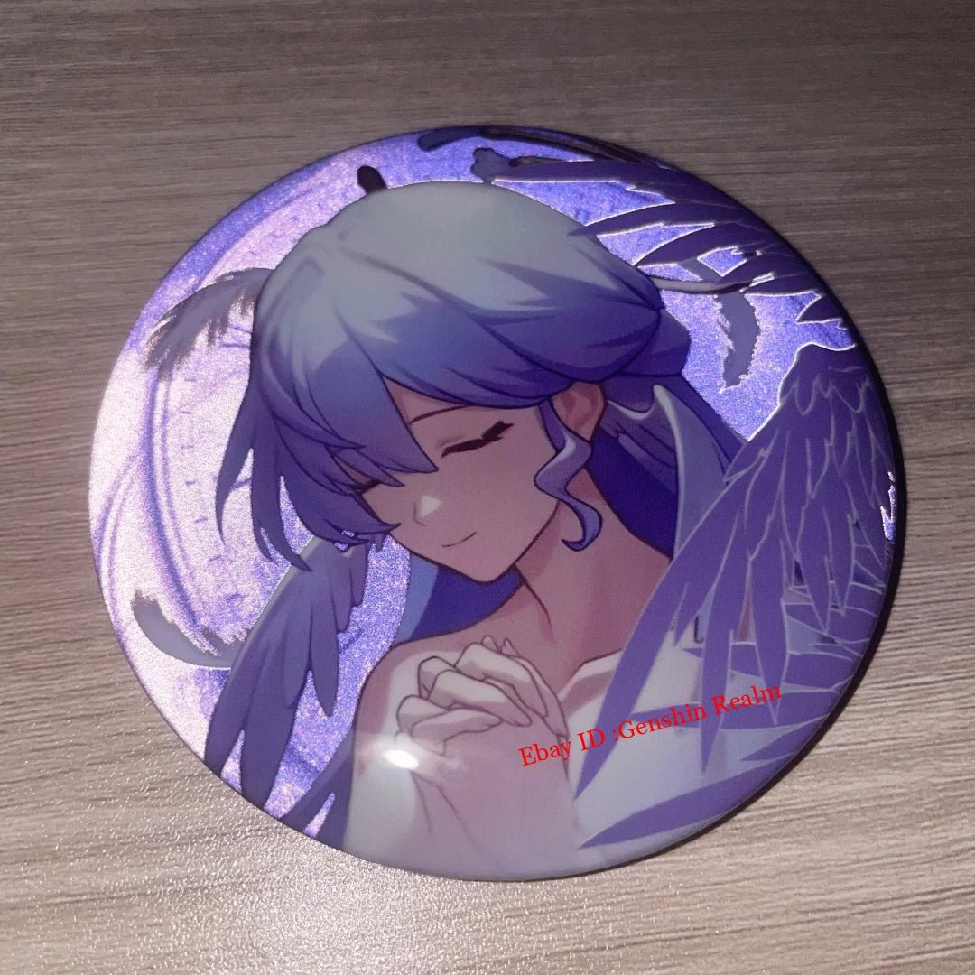 2Pcs/Set Anime Honkai: Star Rail Robin/Sunday Badge Light Reflection Pin Gift 07FC0E-D4 - KOEEK
