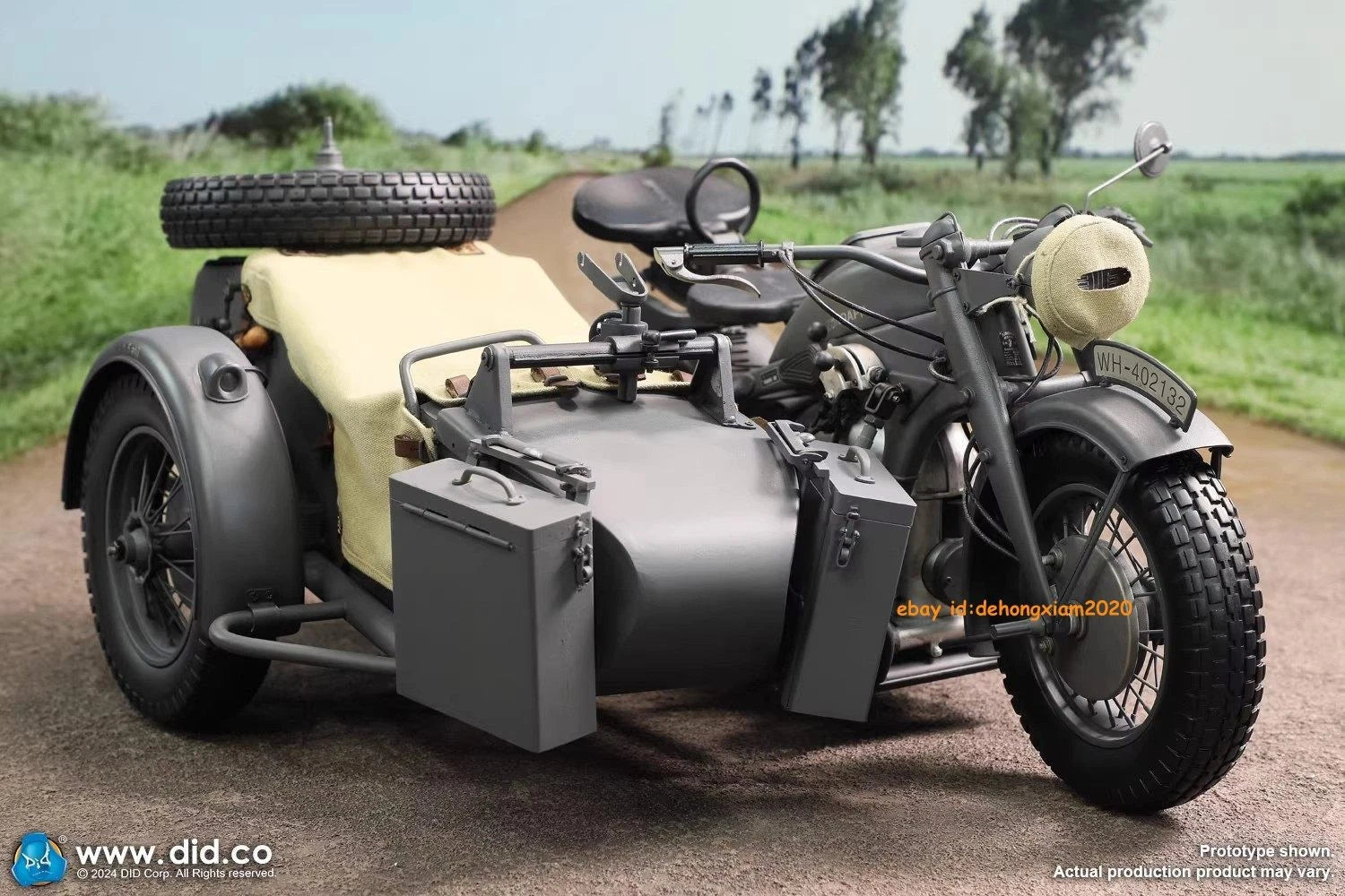 DID E60075G 1/6 Motor Tricycle Motorcycle Model KS750 Gray Color Figure Toys DID - KOEEK