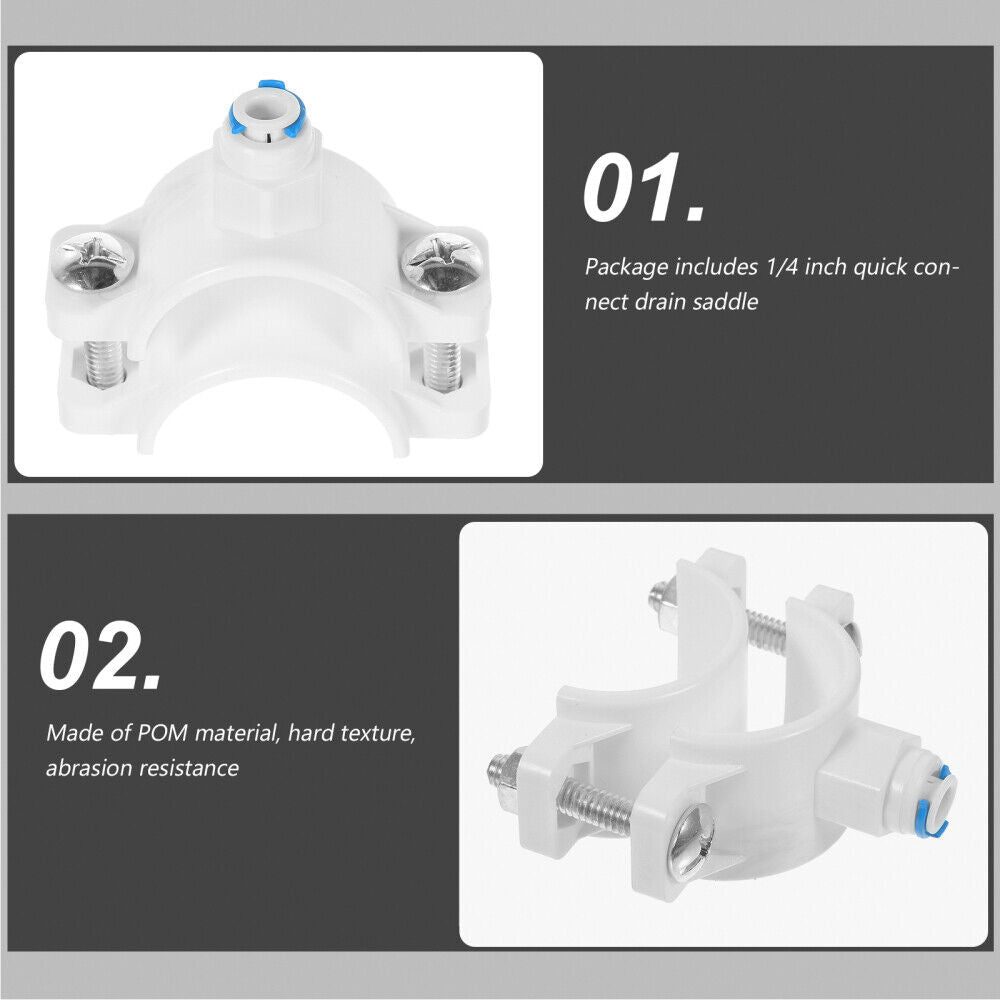 new  POM Drain Saddle Clamp Osmosis RO System Valve Sink Water Filter Filters koeek - KOEEK