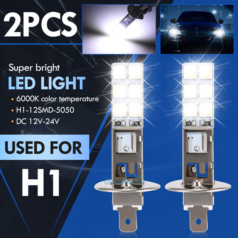 Bright 4x H1 LED Headlight Bulbs Conversion Kit 6000K White Light