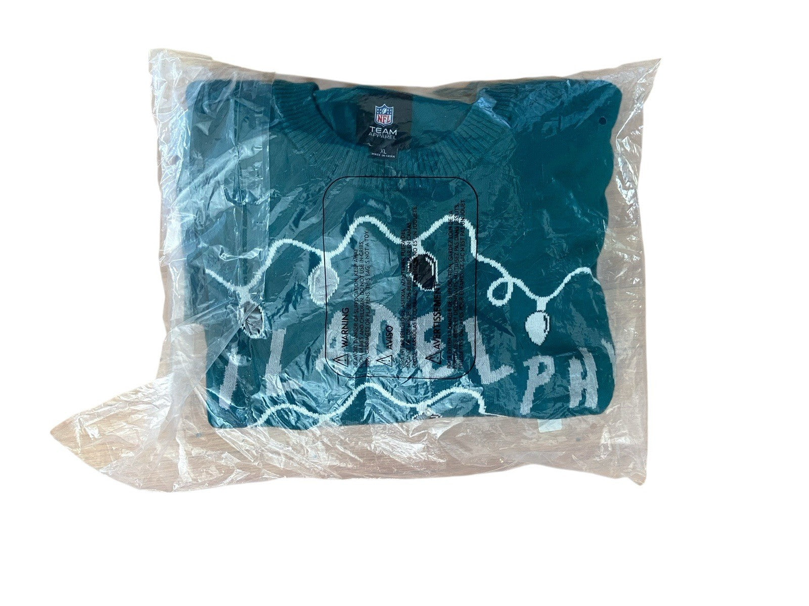 Philadelphia Eagles LED Light-Up Ugly Christmas Sweater Size XL NFL Team Apparel 07FC0E-D4 - KOEEK