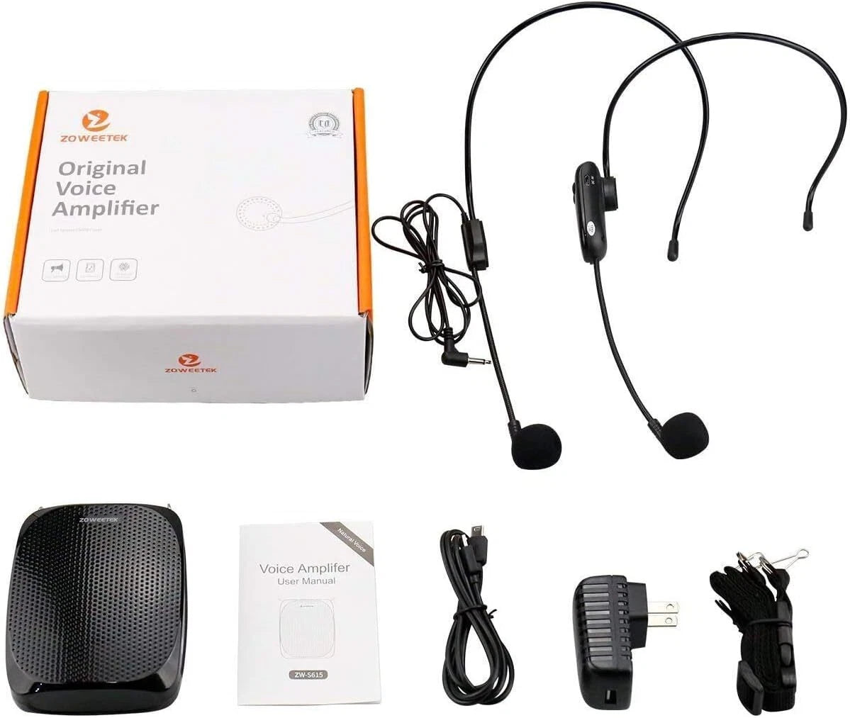 Teacher's loudspeaker (with 2 microphones), portable speaker amplifier 07FC0E-D4 - KOEEK