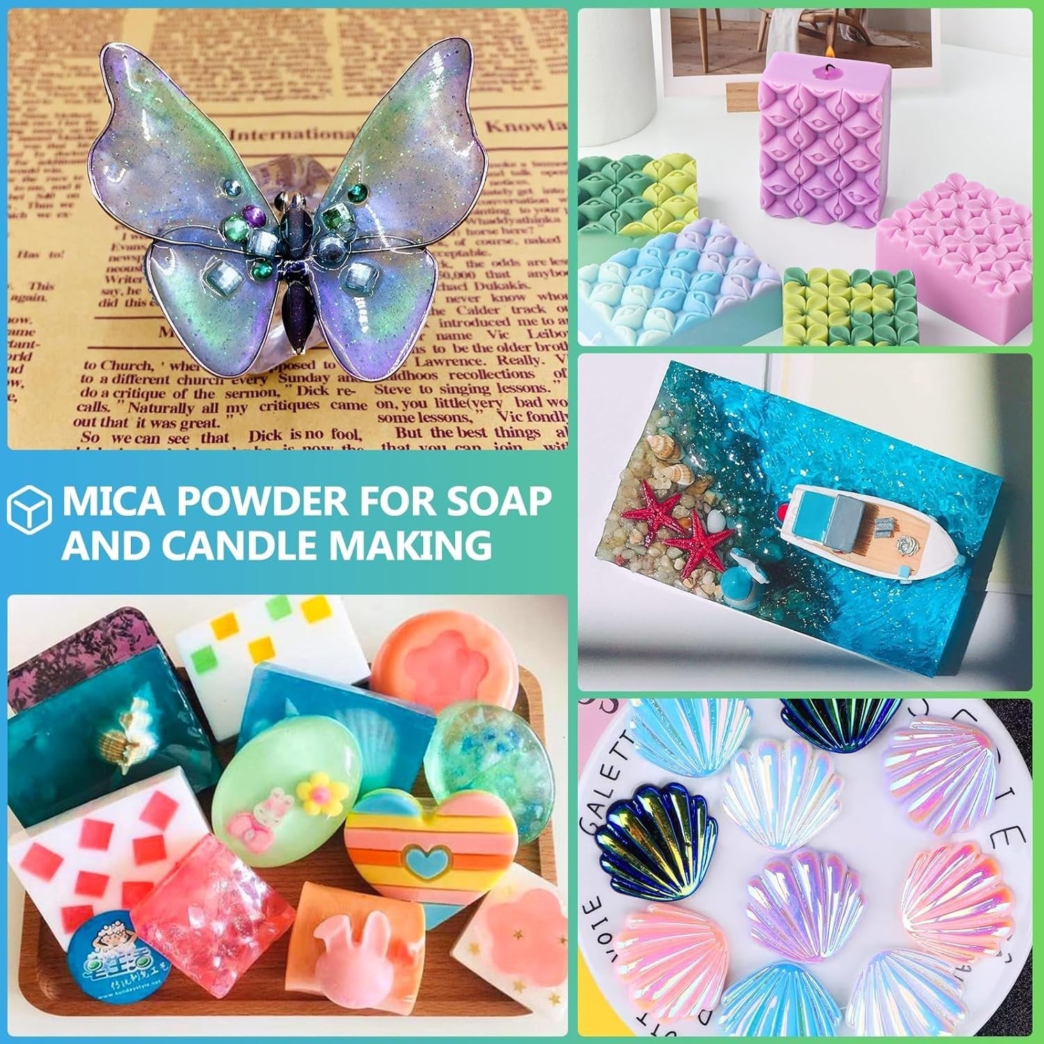 new Mica Powder,7.05OZ（200g）,Purple Rose Powder Pigment for Purple 07FC0E-D4 - KOEEK