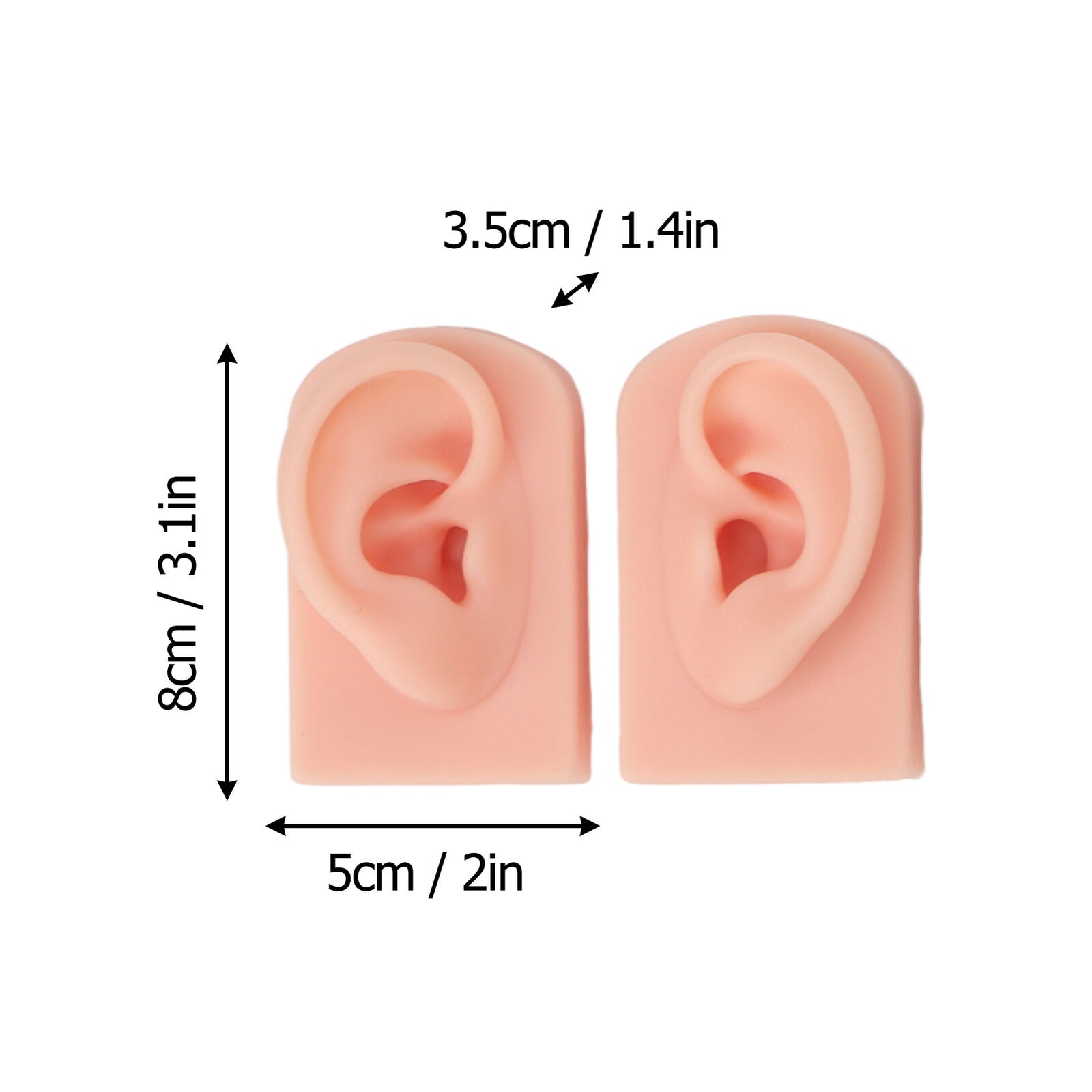 new 3 Pairs Silicone Ear  Colors Soft Flexible Waterproof Simulation HGF koeek - KOEEK