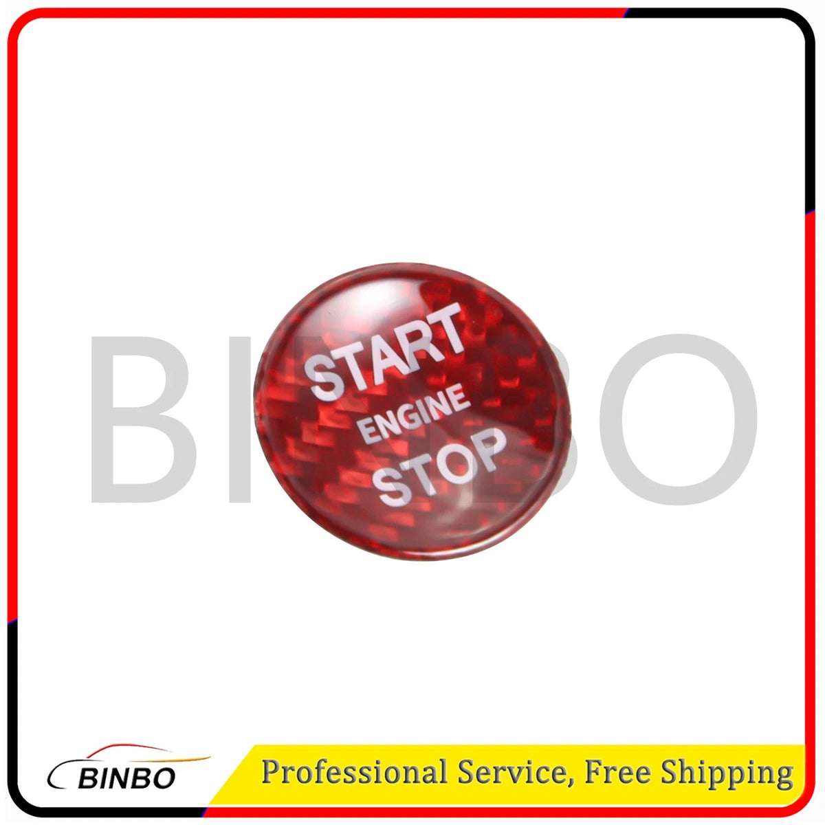 Red Start Stop Engine Button Switch Cover Trim fit for Jaguar XJ 2010-2019 07FC0E-D4 - KOEEK