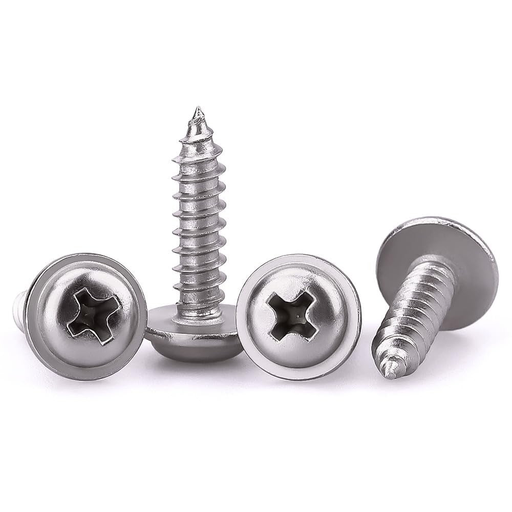 new x Phillips Pan Washer Head Wood Screws Self Tapping, x 07FC0E-D4 - KOEEK