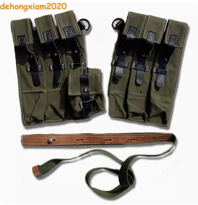 WWII WW2 German Army Green MP40 Ammo Replica Pouch Package Bag W Strap 07FC0E-D4 - KOEEK
