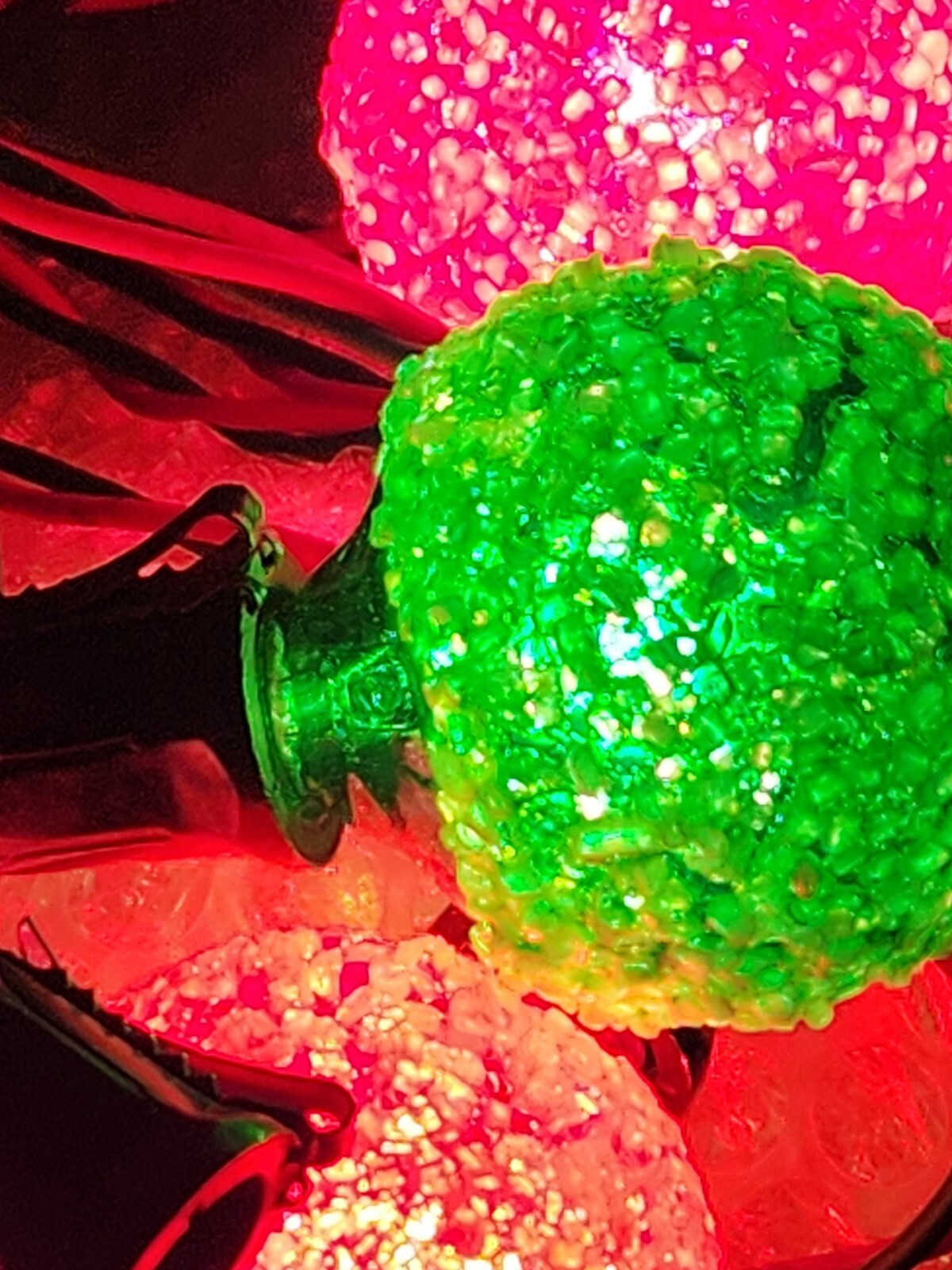 6 Vintage Ice Frosted Sugar Snowball Christmas Round Light Bulbs C7 USA Tested 07FC0E-D4 - KOEEK