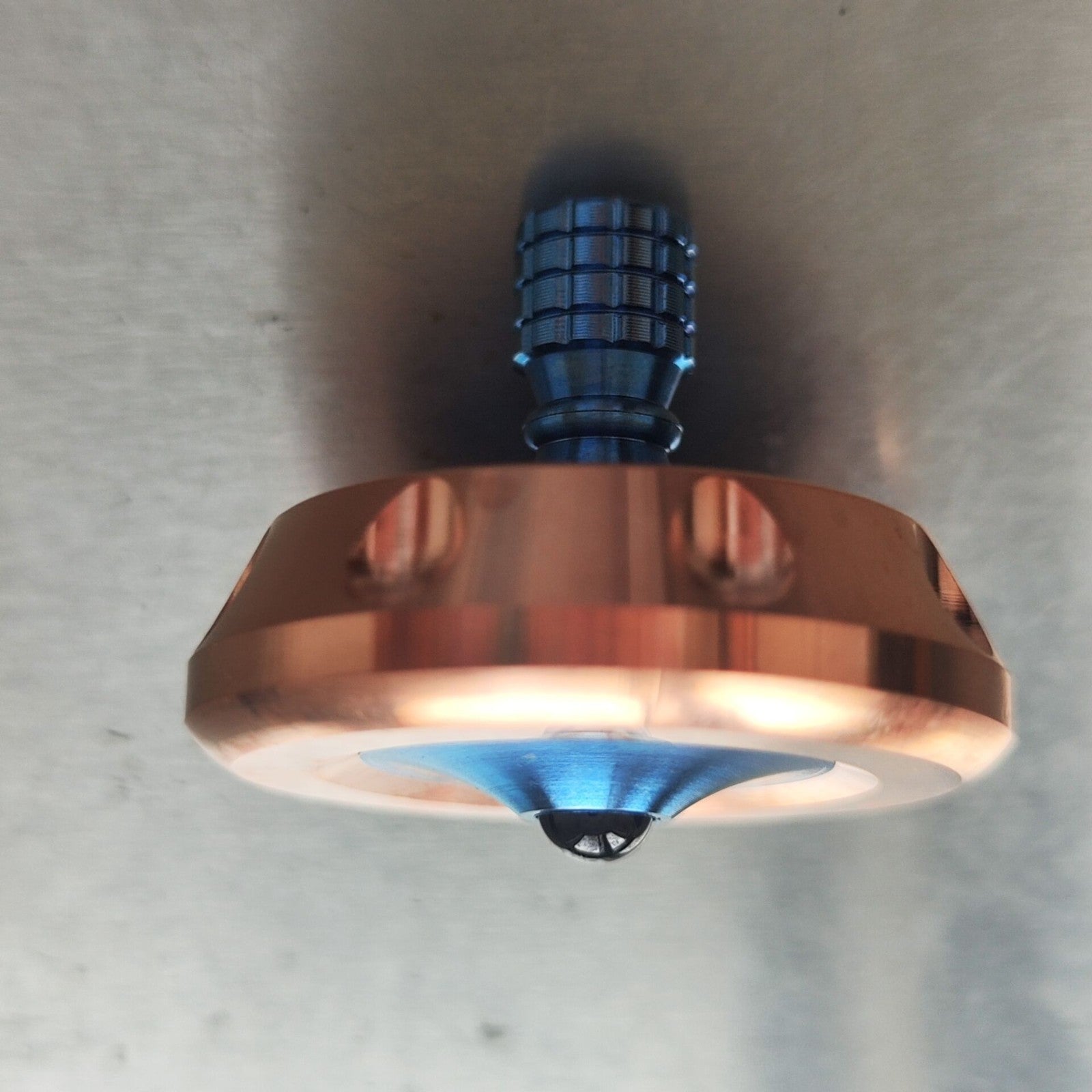 Titanium Copper Spinning Top Finger spinner Ceramic Bead Fidget EDC Toy 07FC0E-D4 - KOEEK