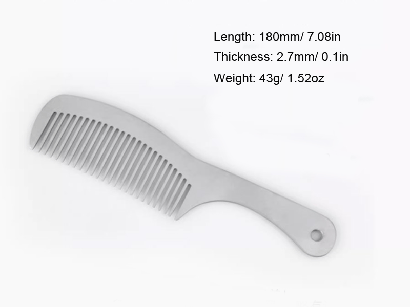 EDC Titanium keychain Antistatic Comb Unique Fashion Comb Health Hair Hole Comb 07FC0E-D4 - KOEEK