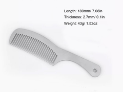 EDC Titanium keychain Antistatic Comb Unique Fashion Comb Health Hair Hole Comb 07FC0E-D4 - KOEEK