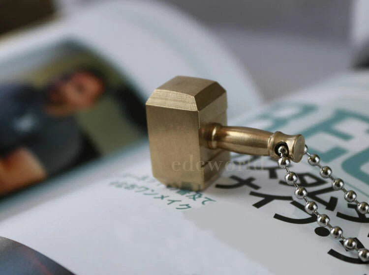 Brass Thor's Hammer Knife Pendant Bead Keychain Necklace Knapsack Ornament EDC 07FC0E-D4 - KOEEK