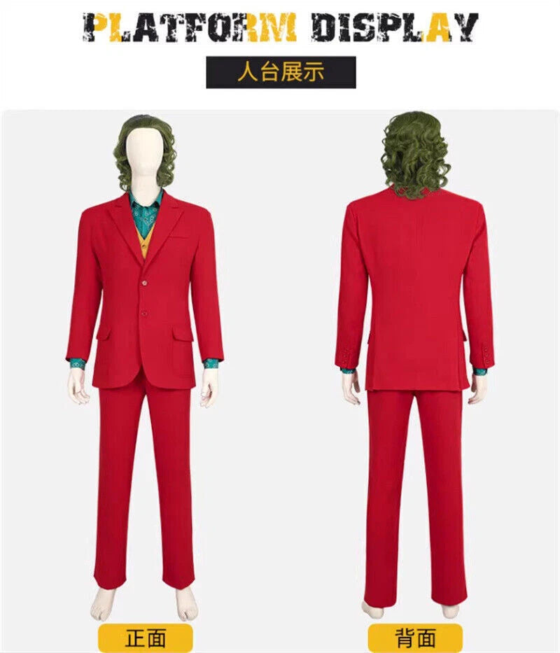 Joker: Folie à Deux The Joker Red Suit Uniform Cosplay Costume Outfit Halloween 07FC0E-D4 - KOEEK
