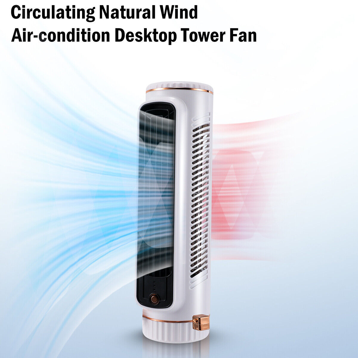 ny 360° Ventilador De Aire Frio Portatil USB genopladelig Aire Acondicionado