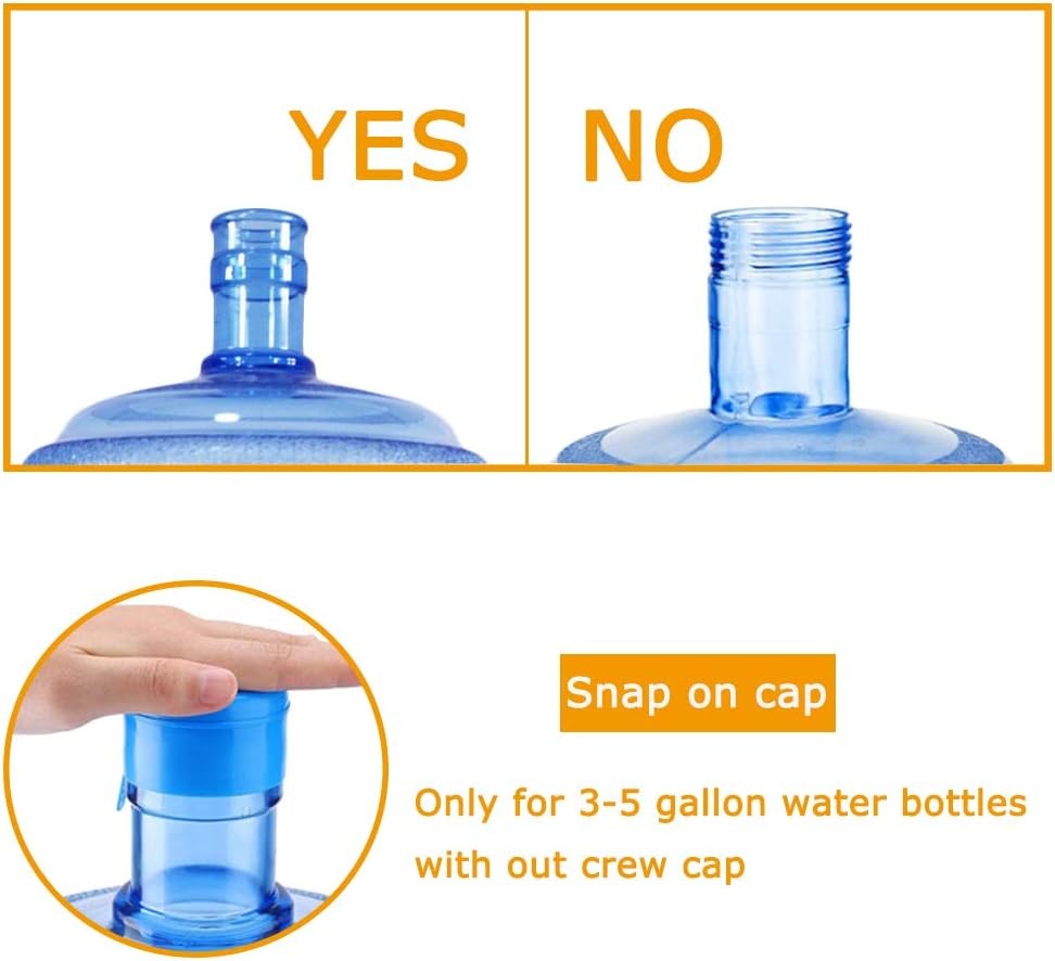 new 30 Pack Non Spill Caps,Reusable 55mm 3 and 5 Gallon Water Bottle Snap On... 07FC0E-D4 - KOEEK