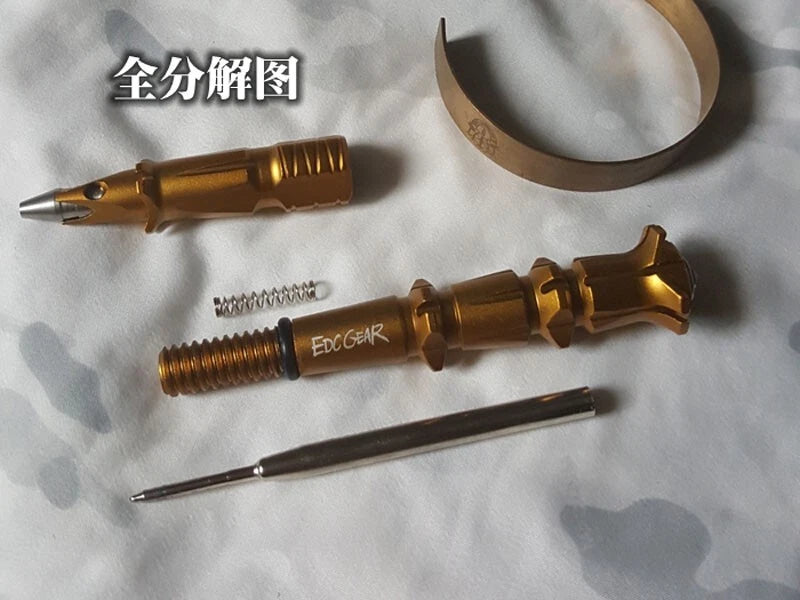 EDC Aluminium Alloy Ballpoint Pen Signature Pen Portable Outdoor Travel Pen 07FC0E-D4 - KOEEK