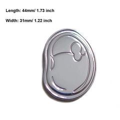 EDC Hand Slider Bean Shape Stainless Steel Clicker Push Card Stress Relief Toy 07FC0E-D4 - KOEEK