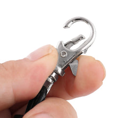 Plastic Flexible Spring Coil Cable Design Key Chain Strap Black 2pcs 07FC0E-D4 - KOEEK