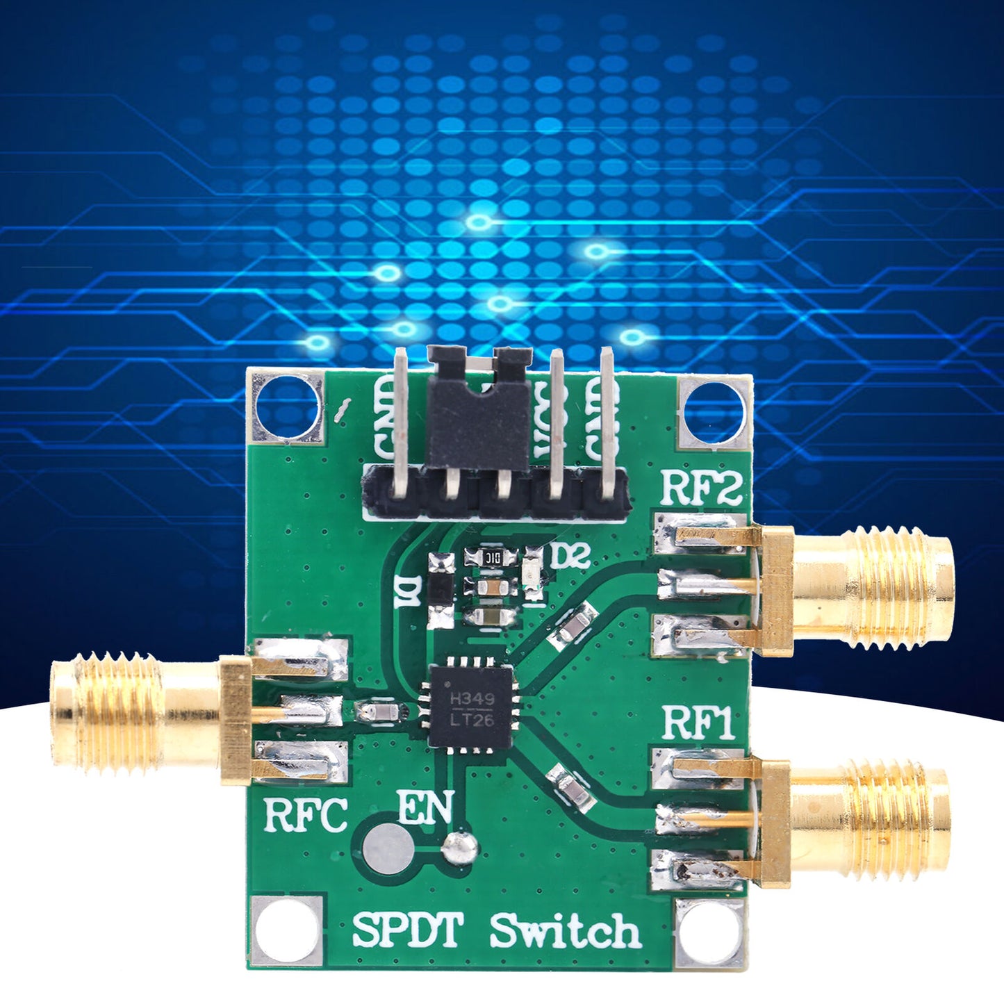 new 3V‑5V RF Switch Module Single-Pole 2 Throw Board 50Ohms Impedance SMA Interface koeek - KOEEK