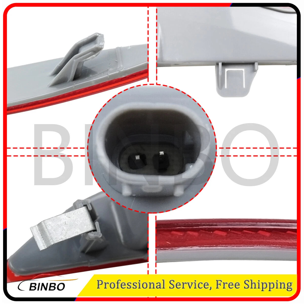 For BMW X6 F16 2014-2018 Left+Right Rear Bumper Reflector Fog Brake Light Lamp 07FC0E-D4 - KOEEK