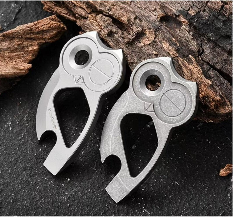Titanium Alloy Bottle Opener Pry Bar Crowbar Portable Keychain EDC Multi Tools 07FC0E-D4 - KOEEK